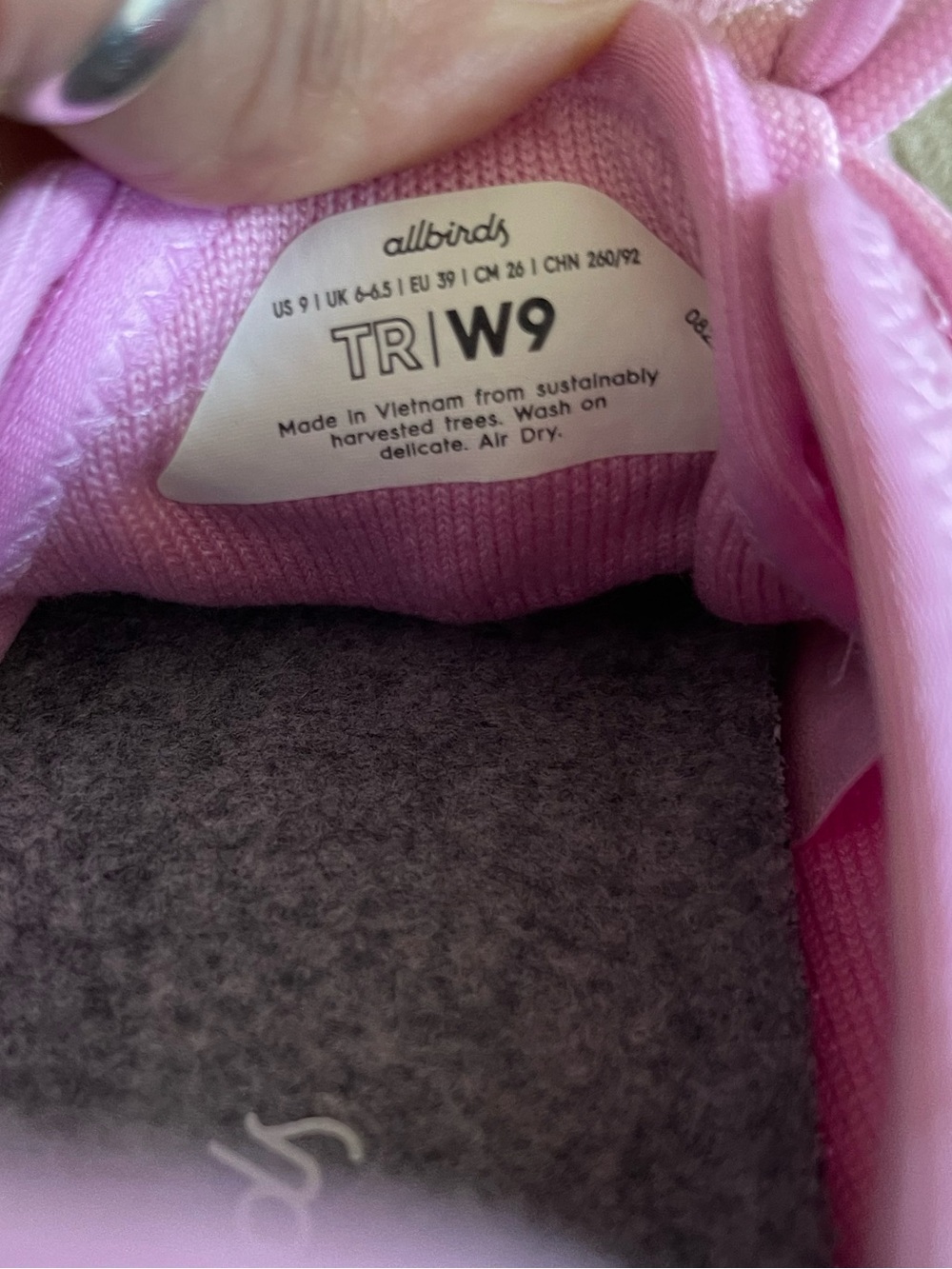 Allbirds Pink Tree Runner Size 9 - Picture 5 of 5